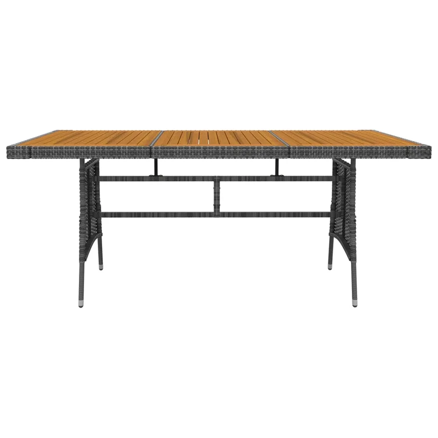 Ensemble à manger d'extérieur 7 pcs Résine tressée Gris - 7