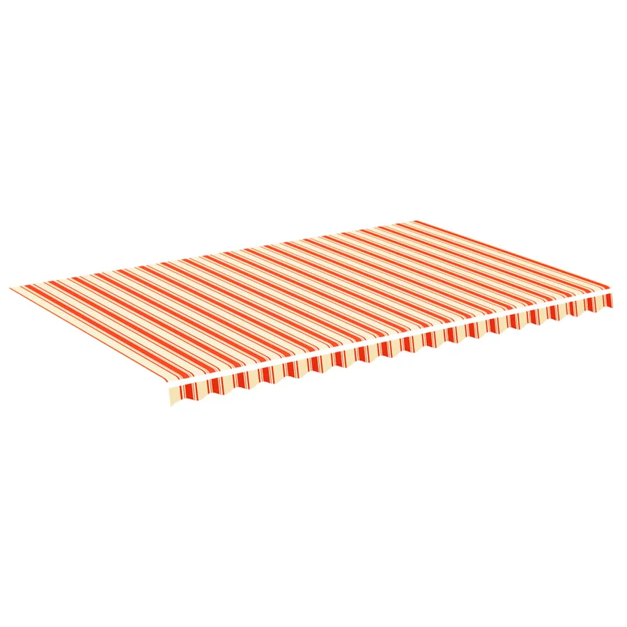 Tissu de remplacement pour auvent jaune et orange 5x3 m polyester - 2