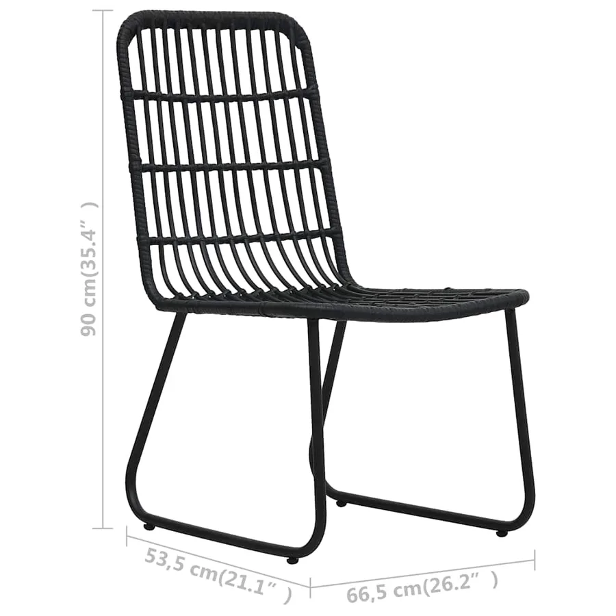 Ensemble à manger d'extérieur 5 pcs résine tressée et verre - 13