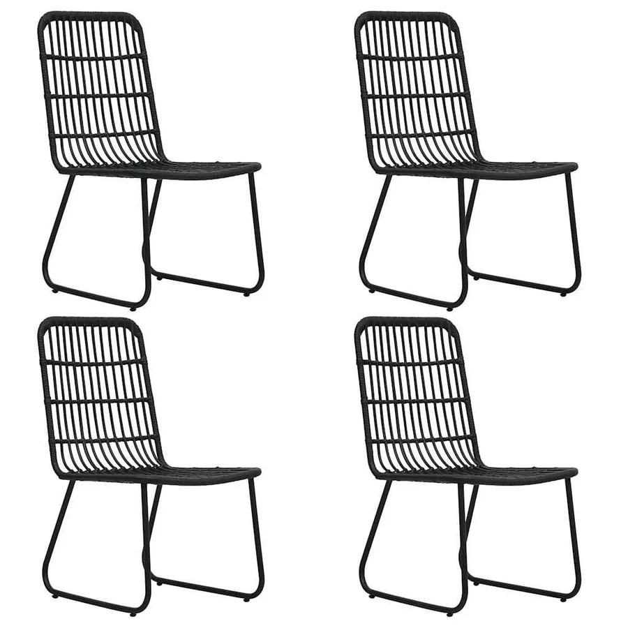 Ensemble à manger d'extérieur 5 pcs résine tressée et verre - 3