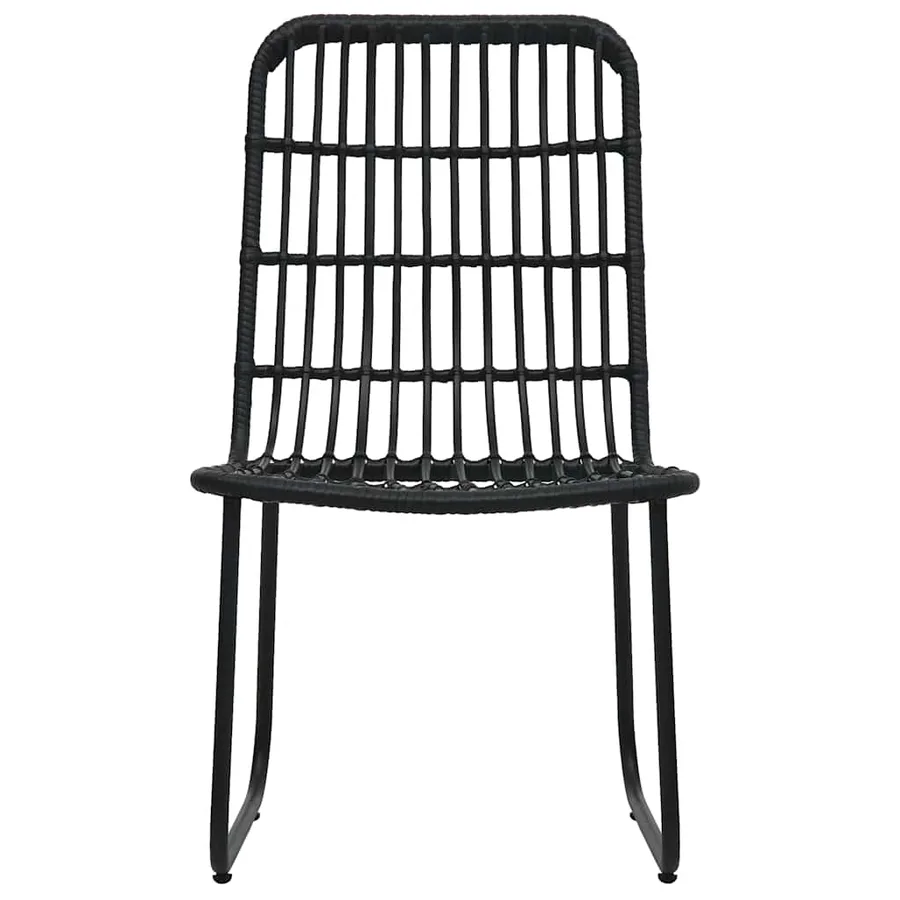 Ensemble à manger d'extérieur 5 pcs résine tressée et verre - 5