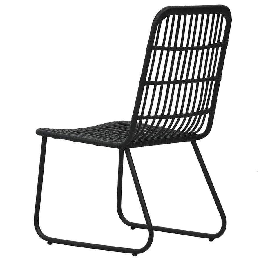 Ensemble à manger d'extérieur 5 pcs résine tressée et verre - 7
