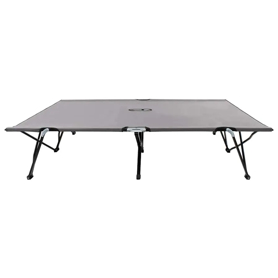 Chaise longue pliable 2 places Gris Acier - 2