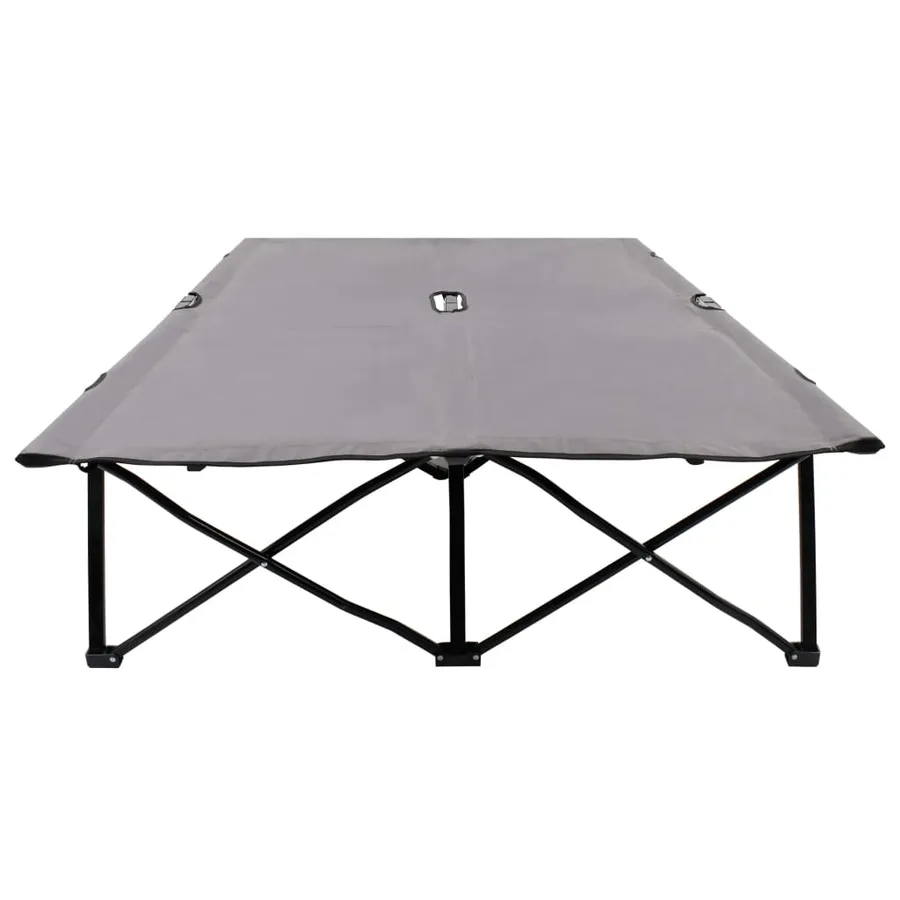 Chaise longue pliable 2 places Gris Acier - 3