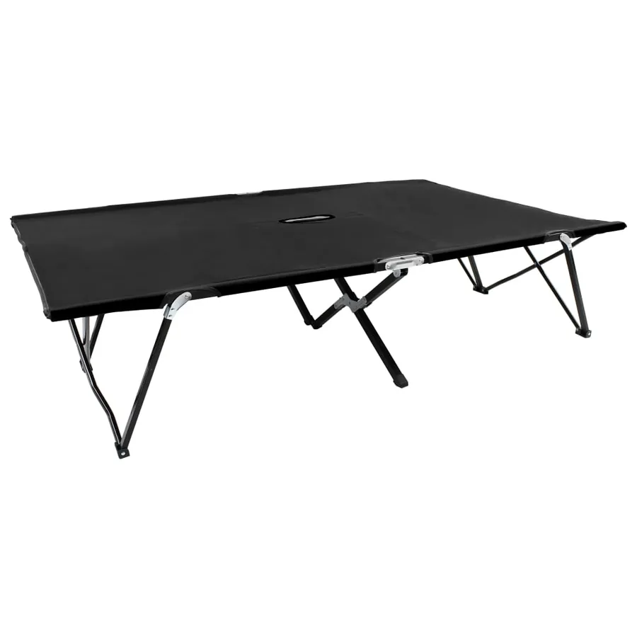Chaise longue pliable 2 places Gris Acier - 49