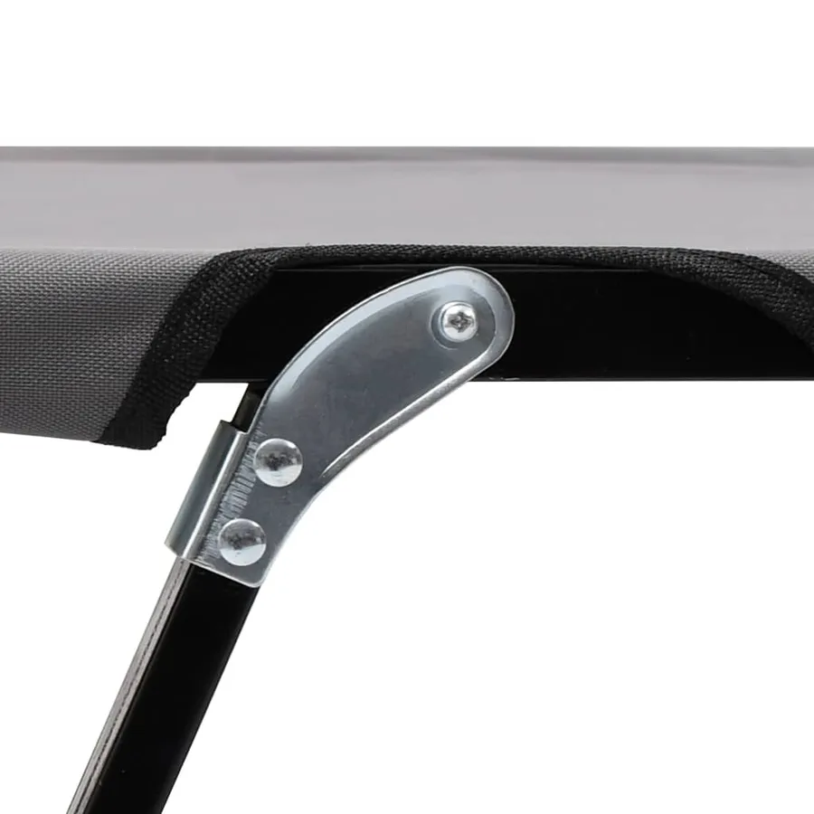 Chaise longue pliable 2 places Gris Acier - 7