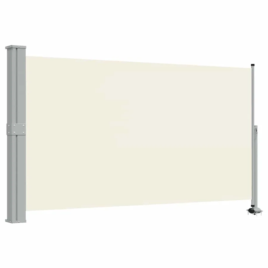 Auvent latéral rétractable de patio 140 x 300 cm Blanc cassé - 2