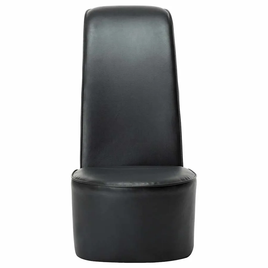 Chaise en forme de chaussure à talon haut noir similicuir - 5