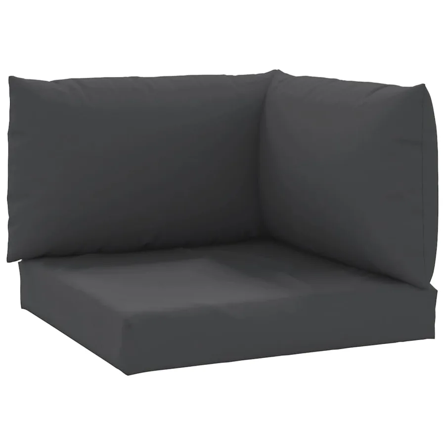 Coussins de palette lot de 3 noir tissu oxford - 2