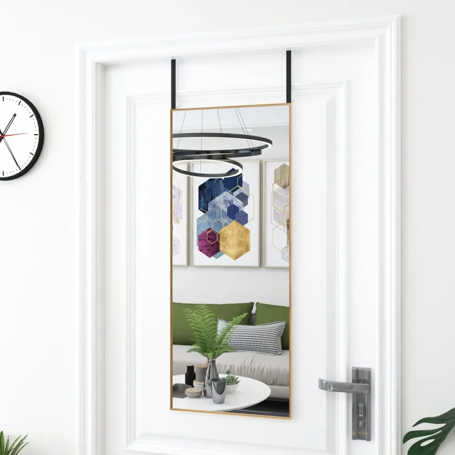 Miroir de porte Doré 40x100 cm Verre et aluminium