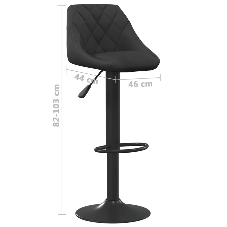 Tabouret de bar Noir Velours - 8