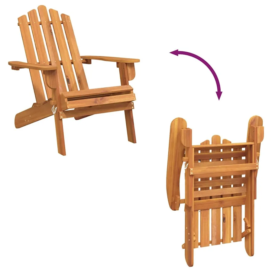 Chaise de jardin Adirondack Bois d'acacia massif - 7