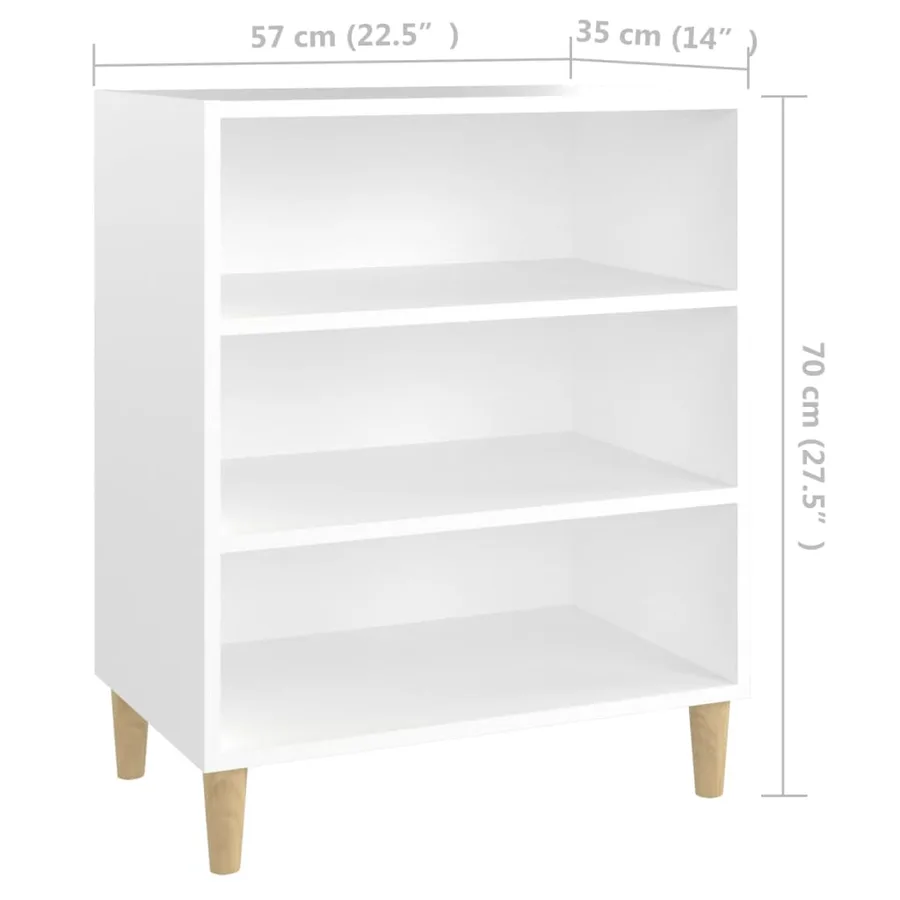 Buffet blanc 57x35x70 cm bois d’ingénierie - 6