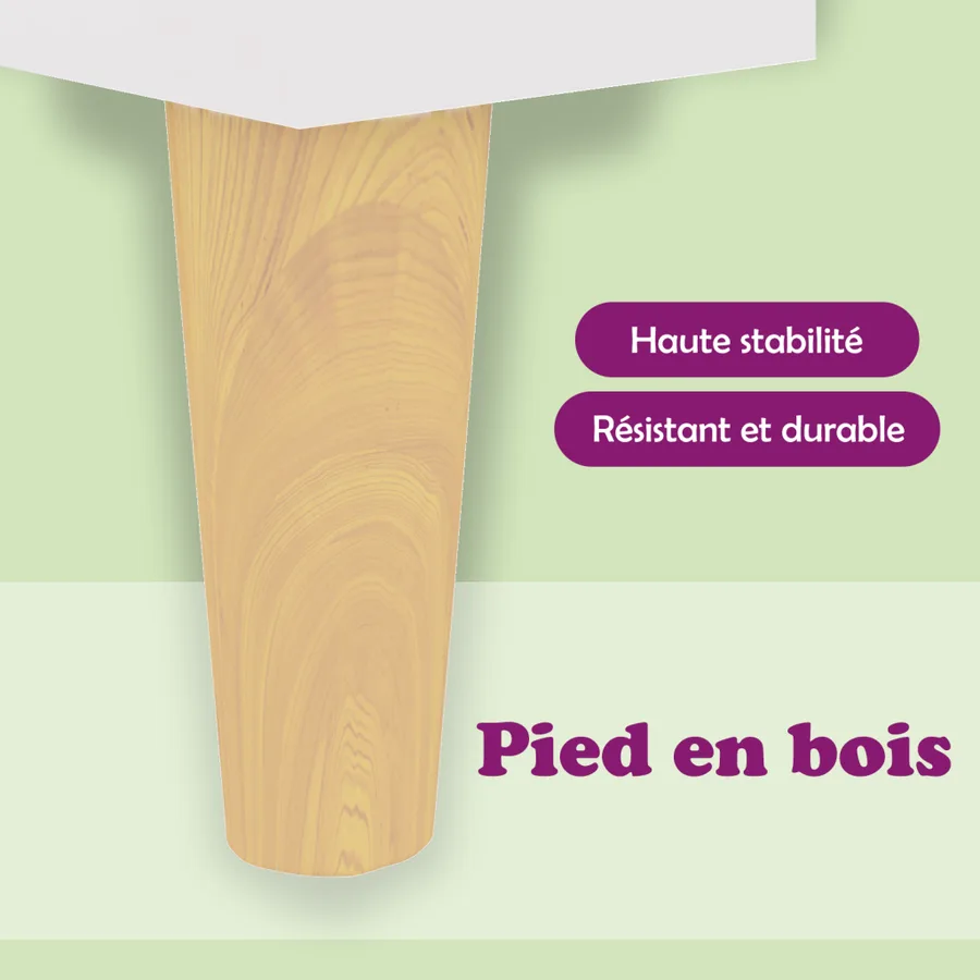 Buffet blanc 57x35x70 cm bois d’ingénierie - 7