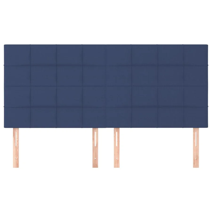 Tête de lit Bleu 180x5x118/128 cm Tissu - 3