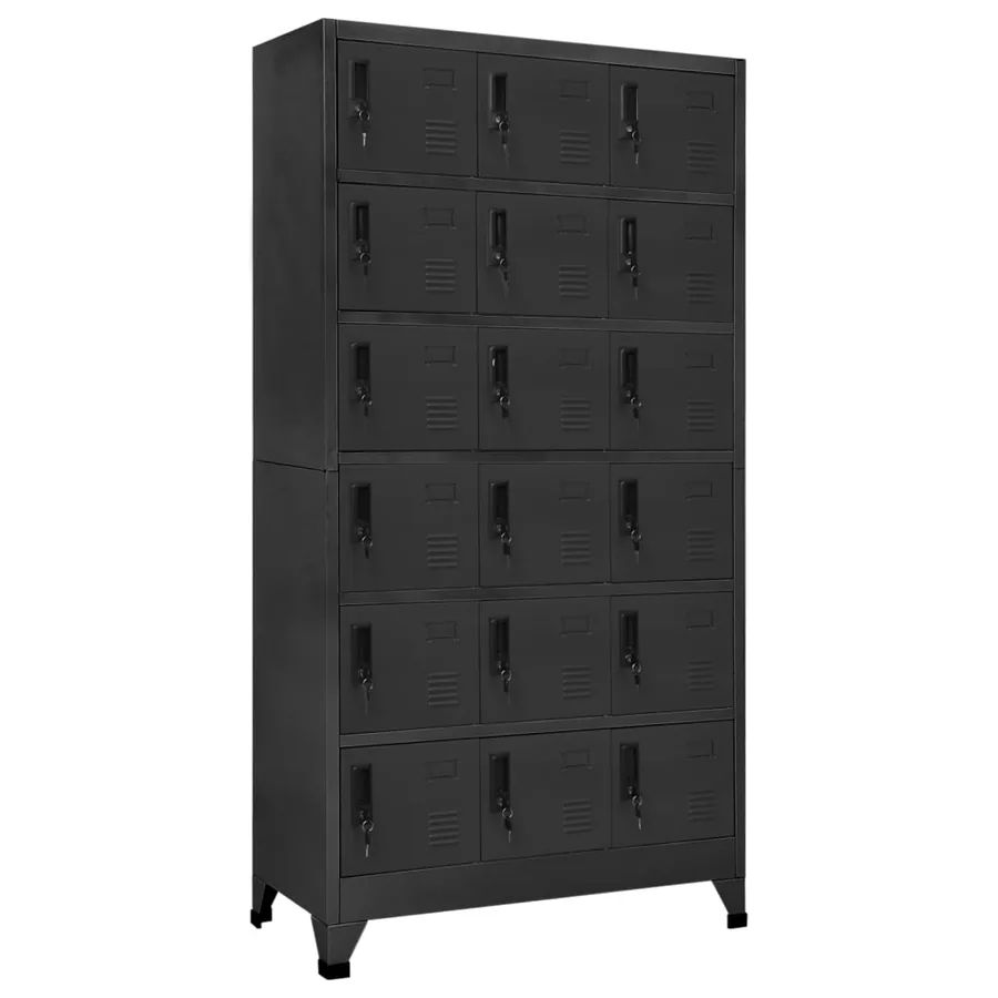 Armoire à casiers Anthracite 90x40x180 cm Acier