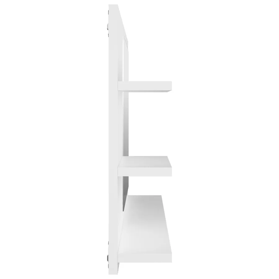 Miroir de salle de bain blanc 90x10,5x45 cm bois d’ingénierie - 6