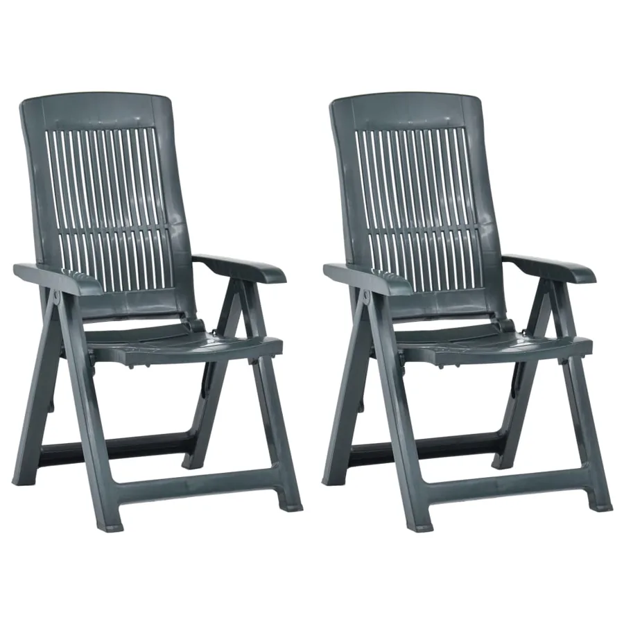 Chaises inclinables de jardin lot de 2 Plastique Anthracite - 10
