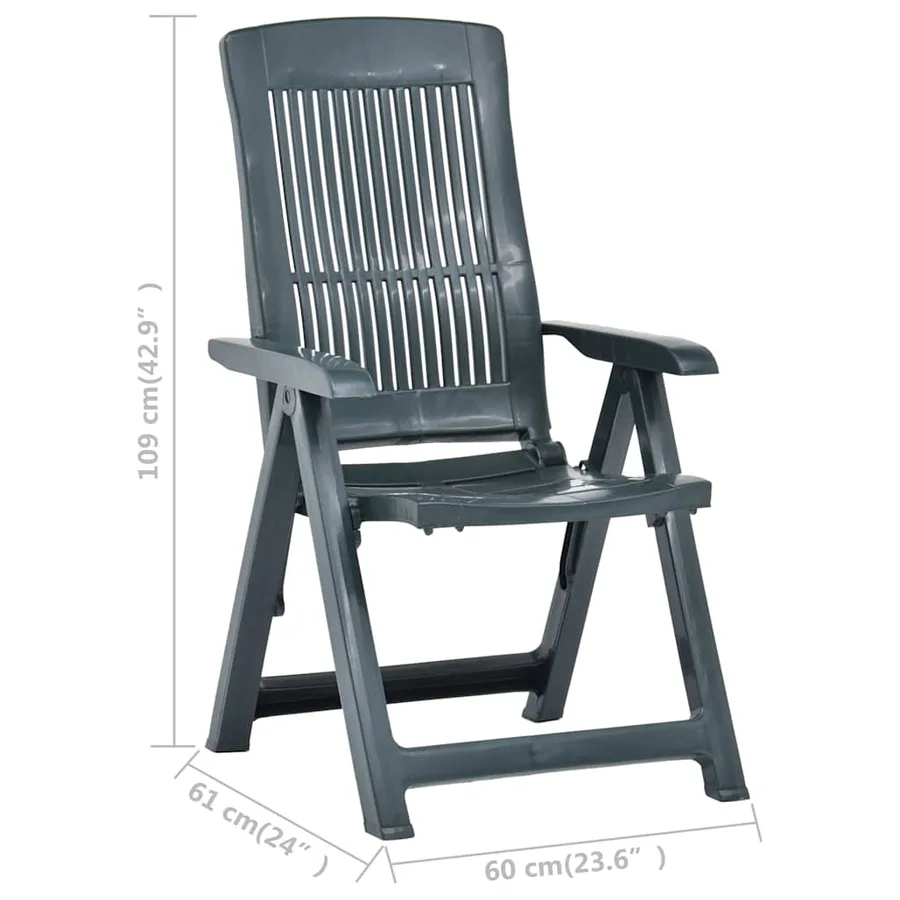 Chaises inclinables de jardin lot de 2 Plastique Anthracite - 18