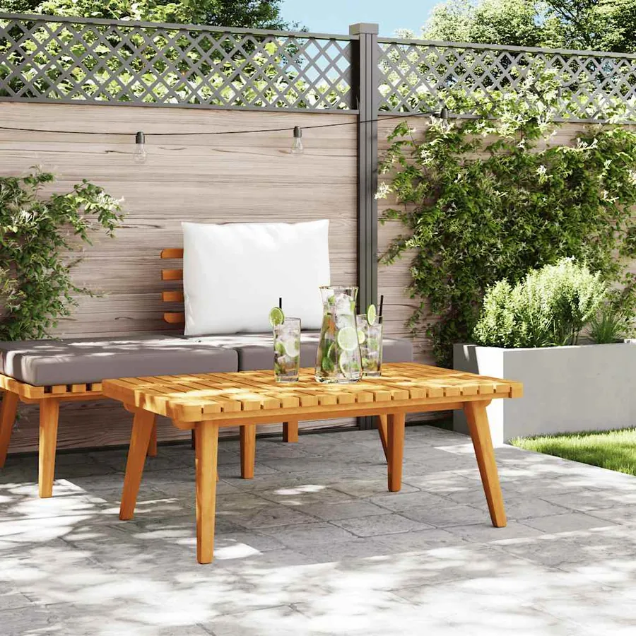 Table basse de jardin 90x55x35 cm Bois solide d'acacia