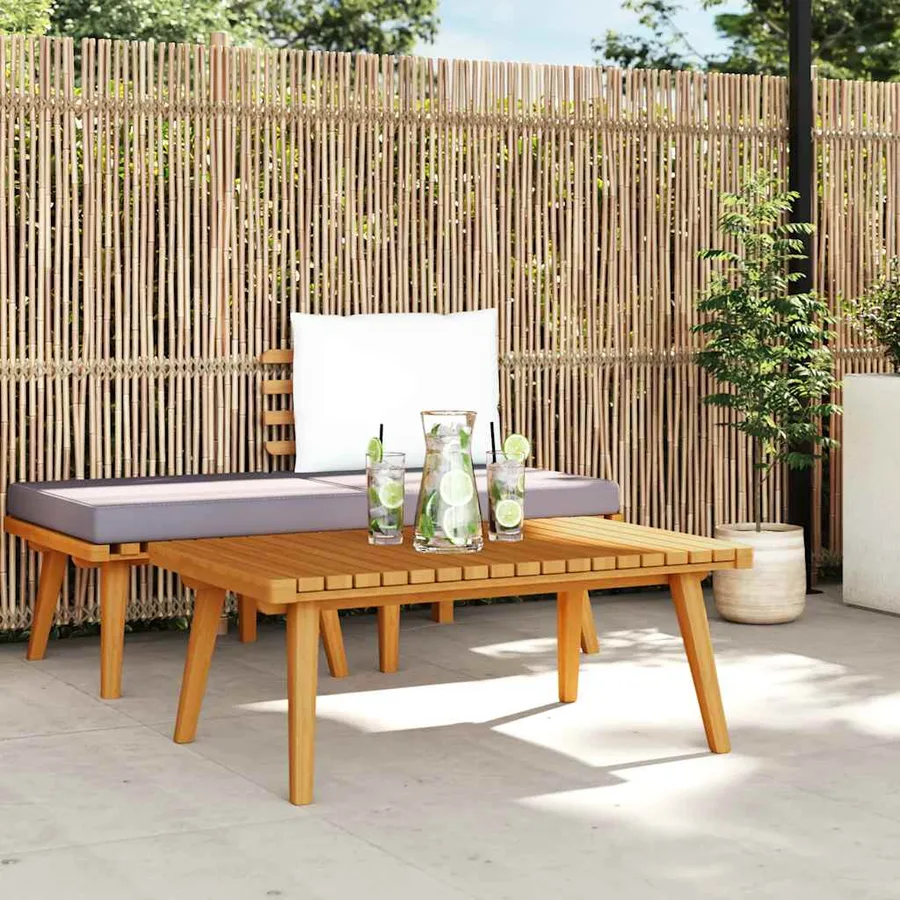 Table basse de jardin 90x55x35 cm Bois solide d'acacia - 3