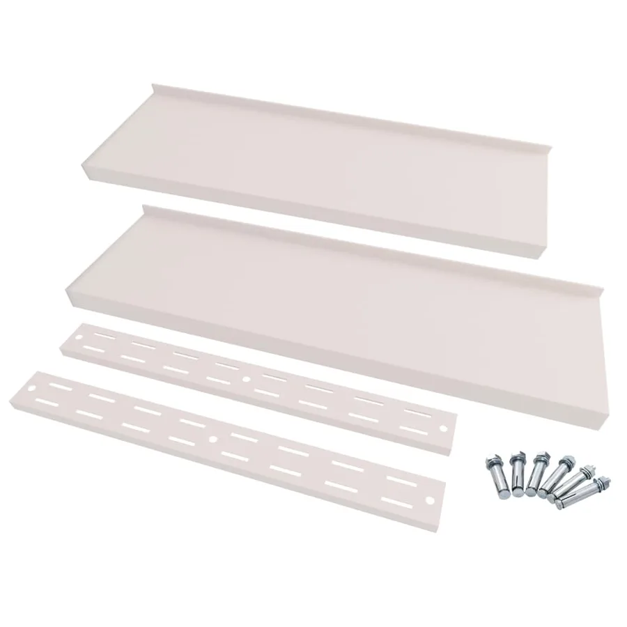 Étagères murales flottantes à 2 niveaux 2 pcs Inox 200x30 cm - 4