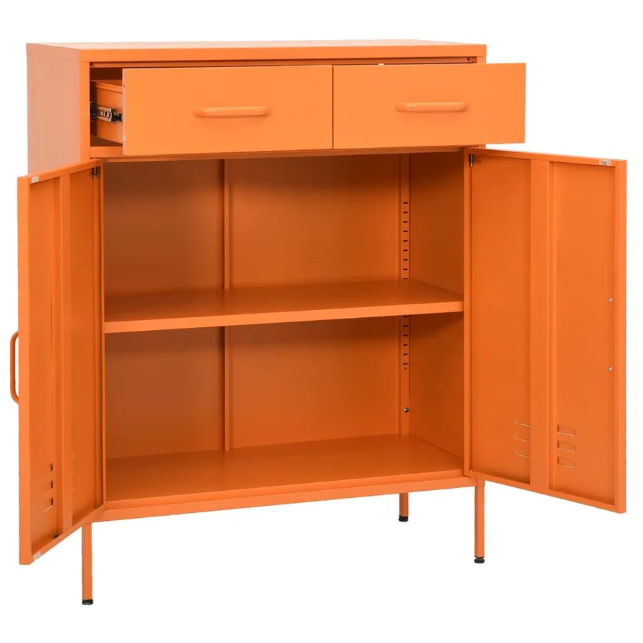 Armoire de rangement Orange 80x35x101,5 cm Acier - 5