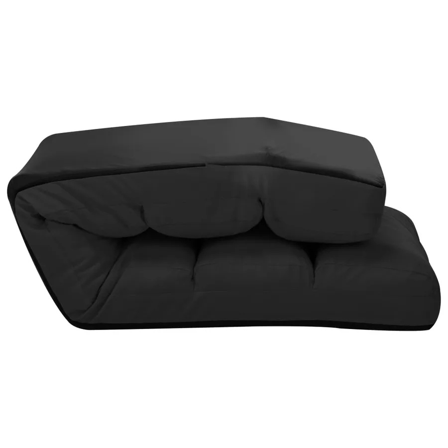 Chaise pliable de sol Noir Similicuir - 6