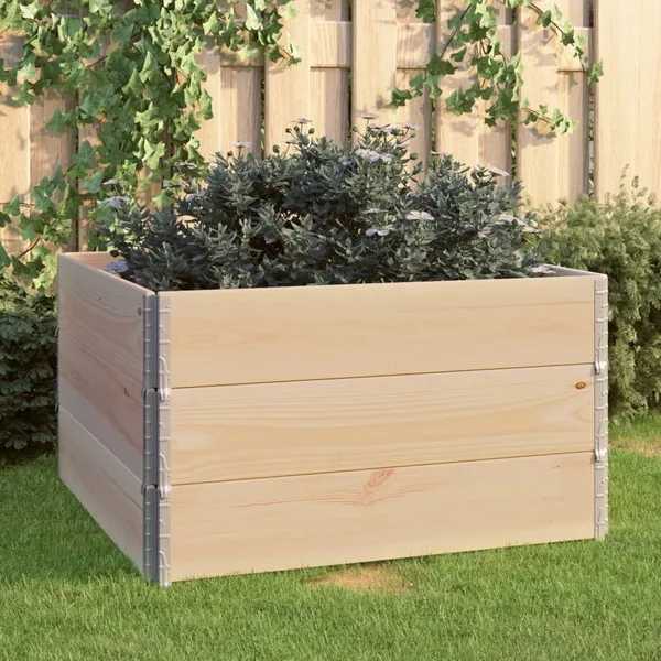 Jardinières surélevées 3 pcs 100x100 cm Bois de pin solide