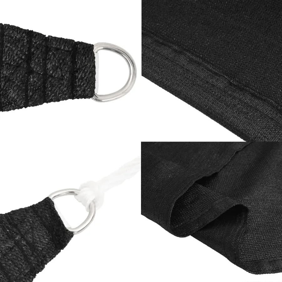 Voile d'ombrage 160 g/m² Noir 2,5x2,5 m PEHD - 7