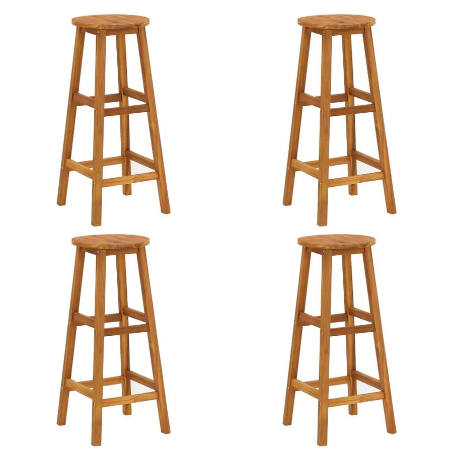 Ensemble de bar de jardin 5 pcs bois d'acacia solide - 5