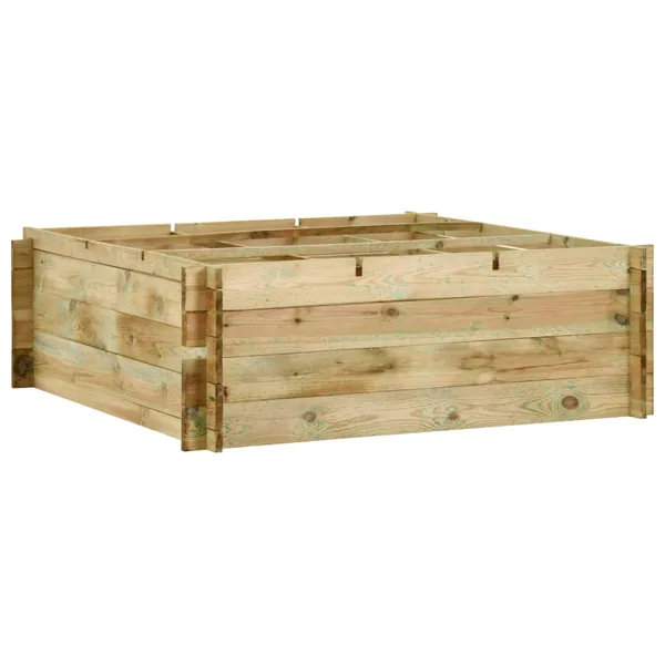 Jardinière pour légumes Bois de pin imprégné 120x120x40 cm