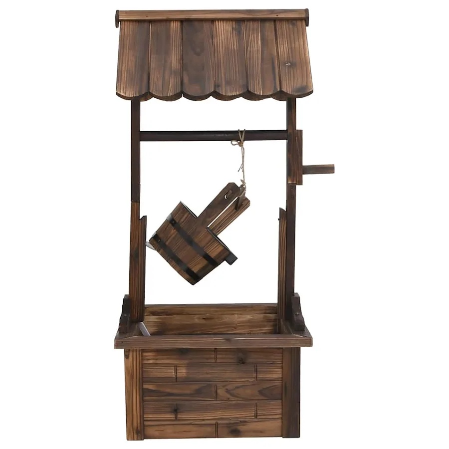 Puits à souhait avec pompe 57x50x112 cm bois de sapin massif - 4