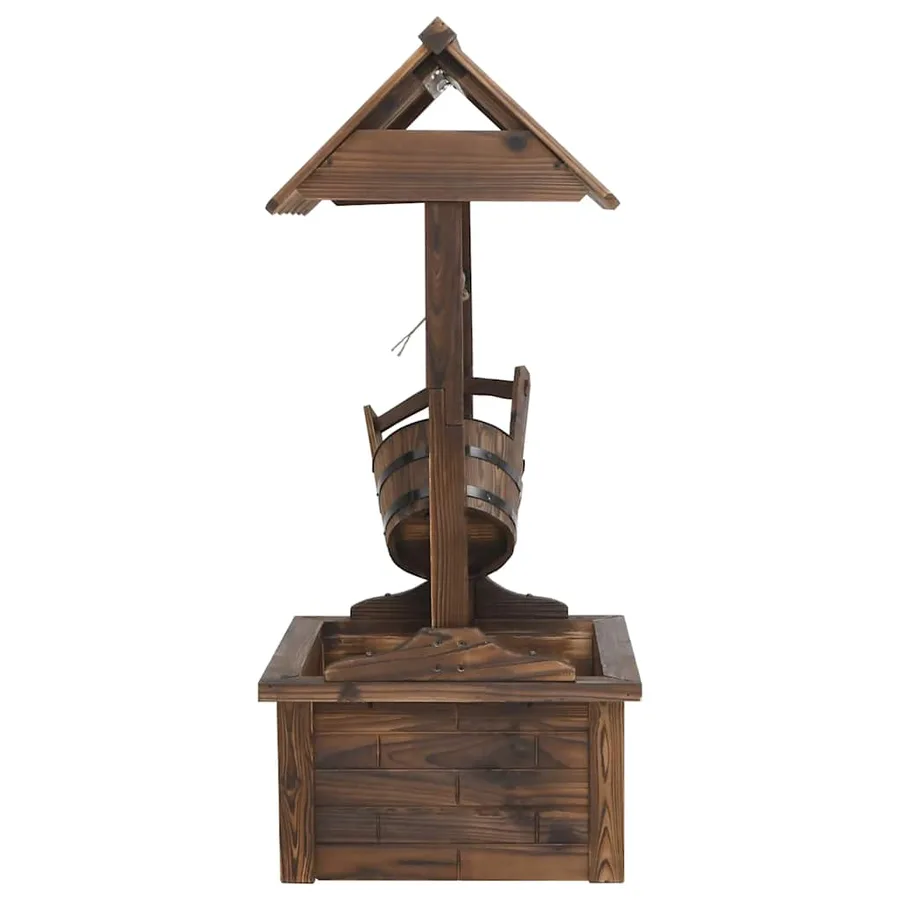 Puits à souhait avec pompe 57x50x112 cm bois de sapin massif - 5