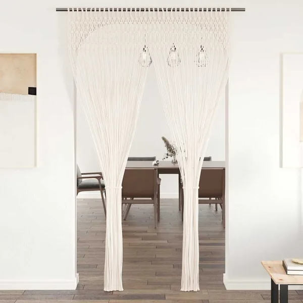 Rideau en macramé 140x240 cm Coton
