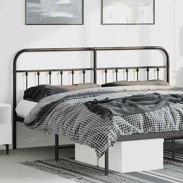 Tête de lit de remplacement métal noir 180 cm