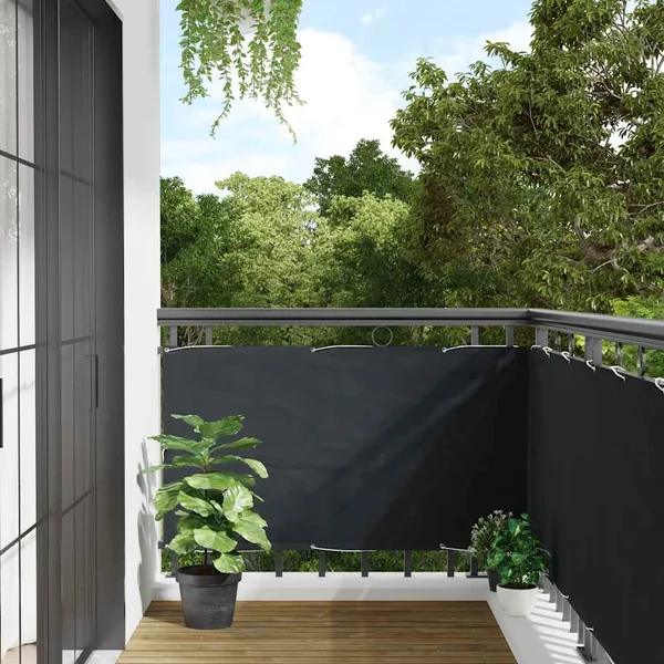 Écran de balcon Anthracite 75x300 cm Tissu Oxford