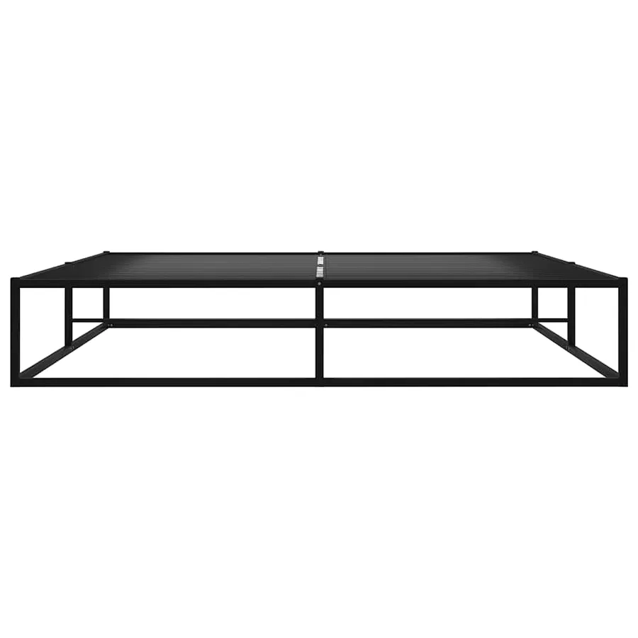 Cadre de lit sans matelas noir métal 180x200 cm - 3