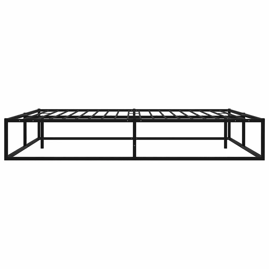 Cadre de lit sans matelas noir métal 180x200 cm - 4