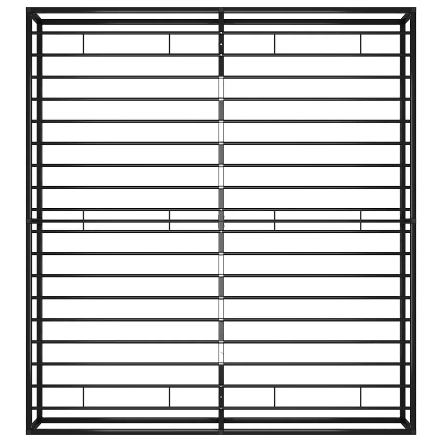 Cadre de lit sans matelas noir métal 180x200 cm - 6