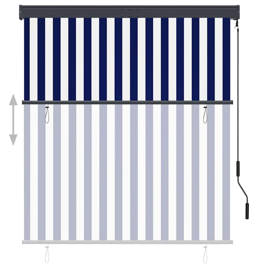 Store roulant d'extérieur 140x250 cm Bleu et blanc - 3