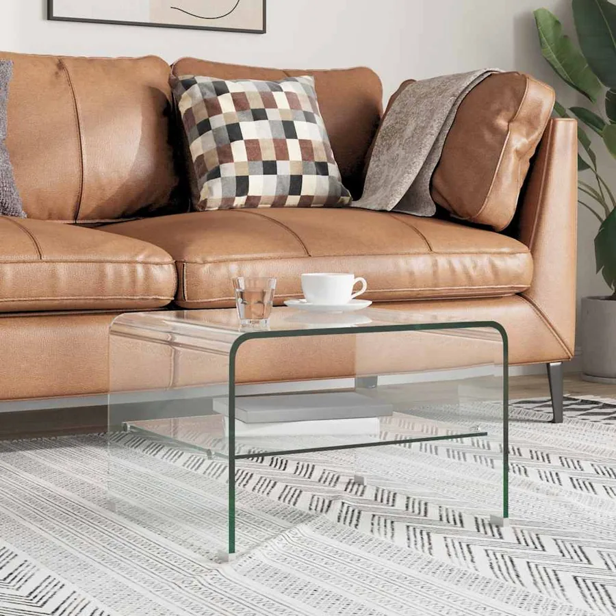 Table basse Clair 50x45x33 cm Verre trempé