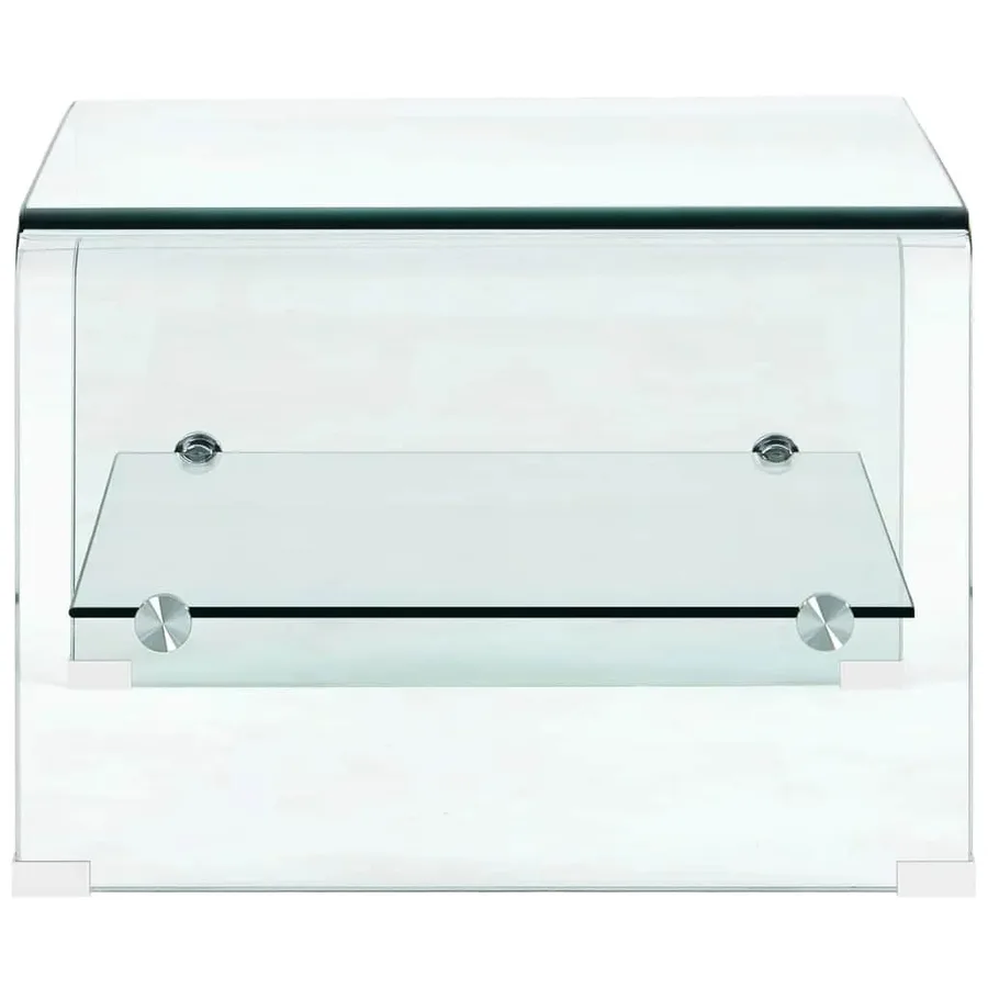 Table basse Clair 50x45x33 cm Verre trempé - 5