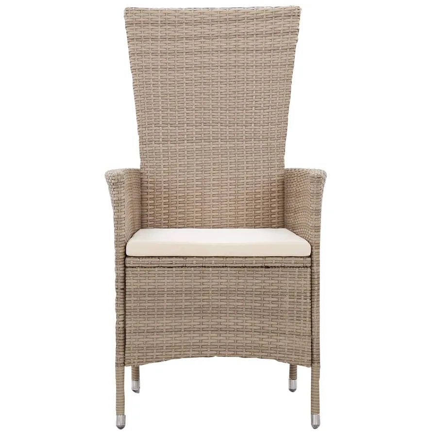 Ensemble à manger de jardin 5 pcs Beige - 4