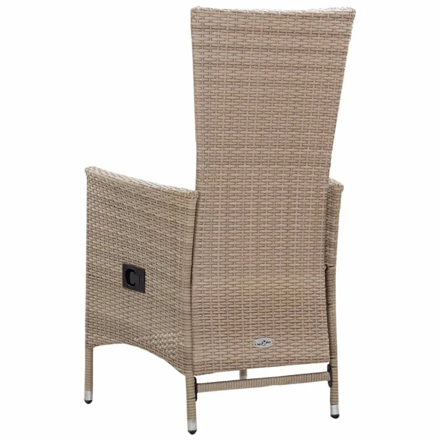 Ensemble à manger de jardin 5 pcs Beige - 5