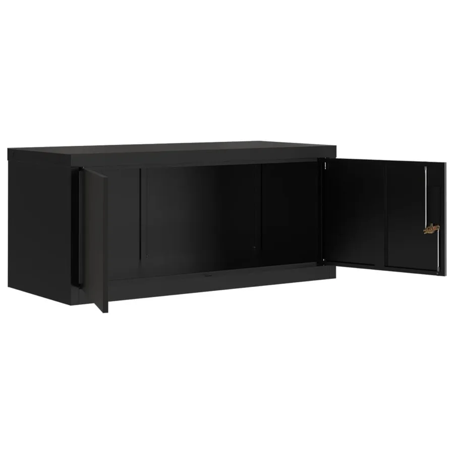 Classeur noir 90x40x145 cm acier - 5