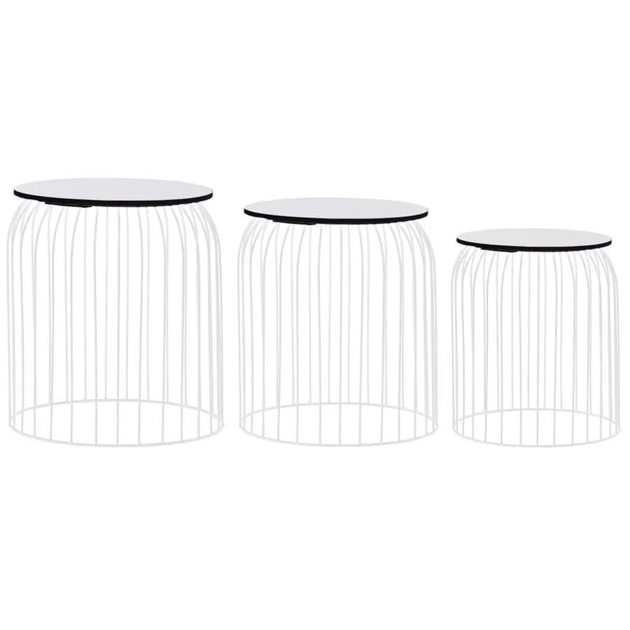 Tables basses 3 pcs Blanc
