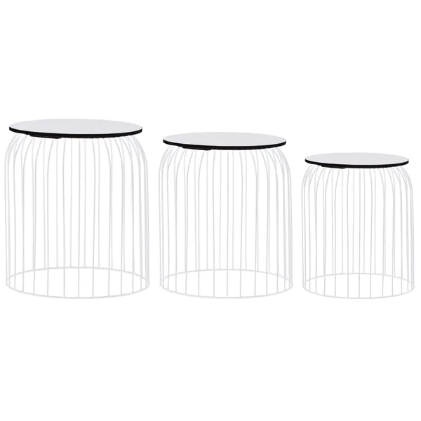 Tables basses 3 pcs Blanc