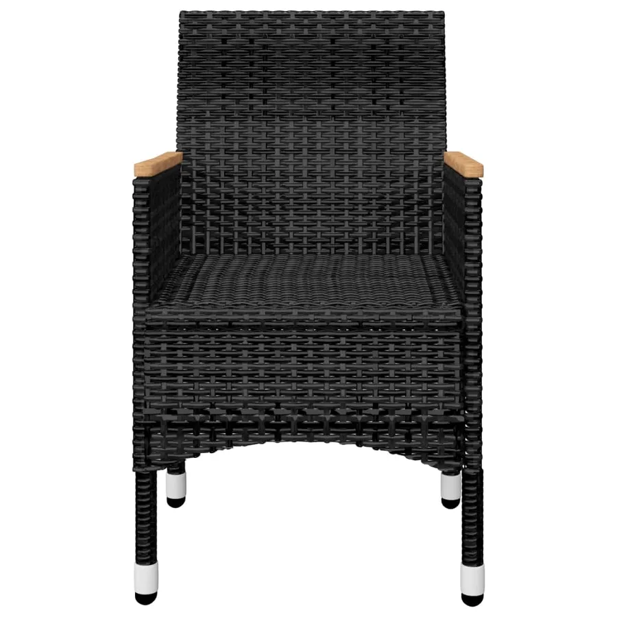 Ensemble à manger de jardin 5 pcs Noir - 10