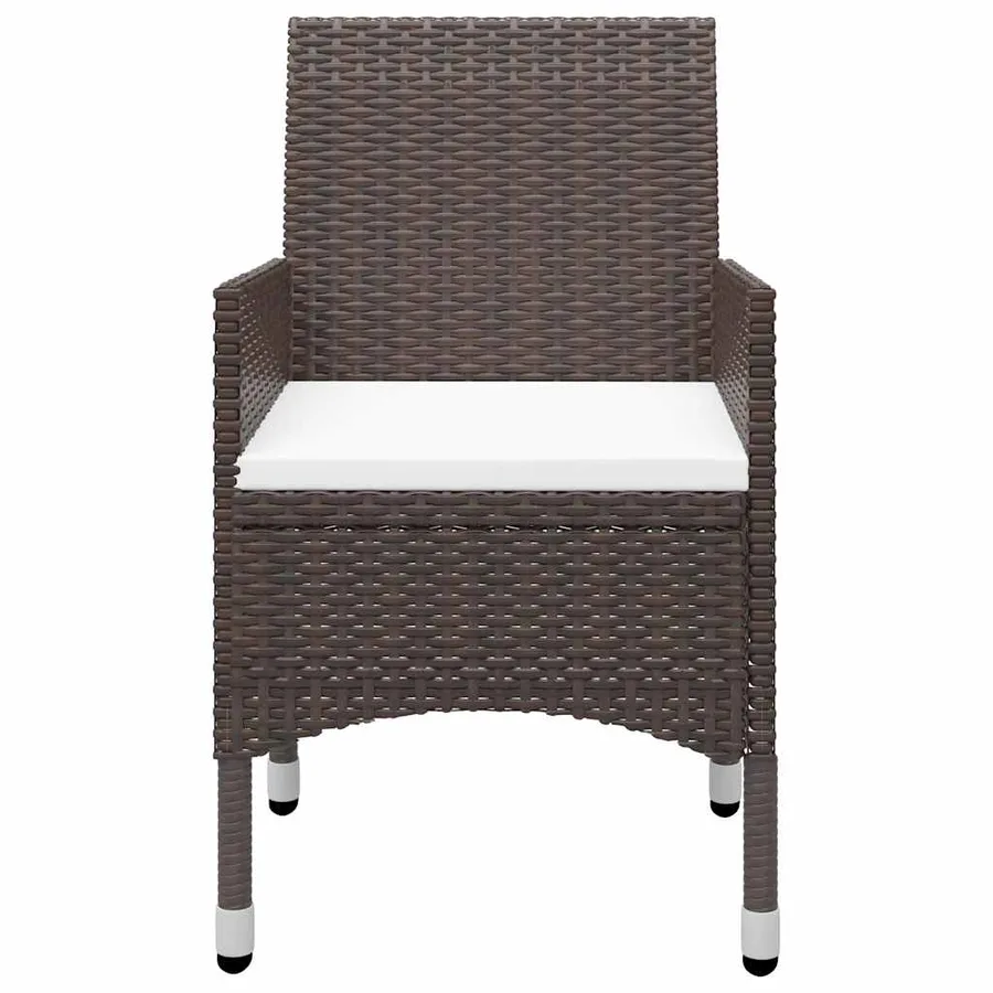 Ensemble à manger de jardin 9 pcs Marron - 7